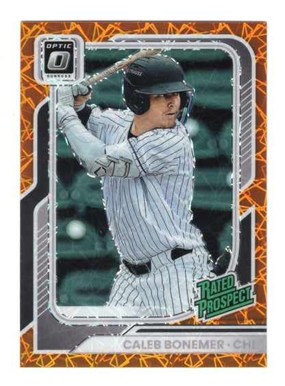 2026 Donruss Caleb Bonemer Card Optic Orange Velocity Chicago White Sox