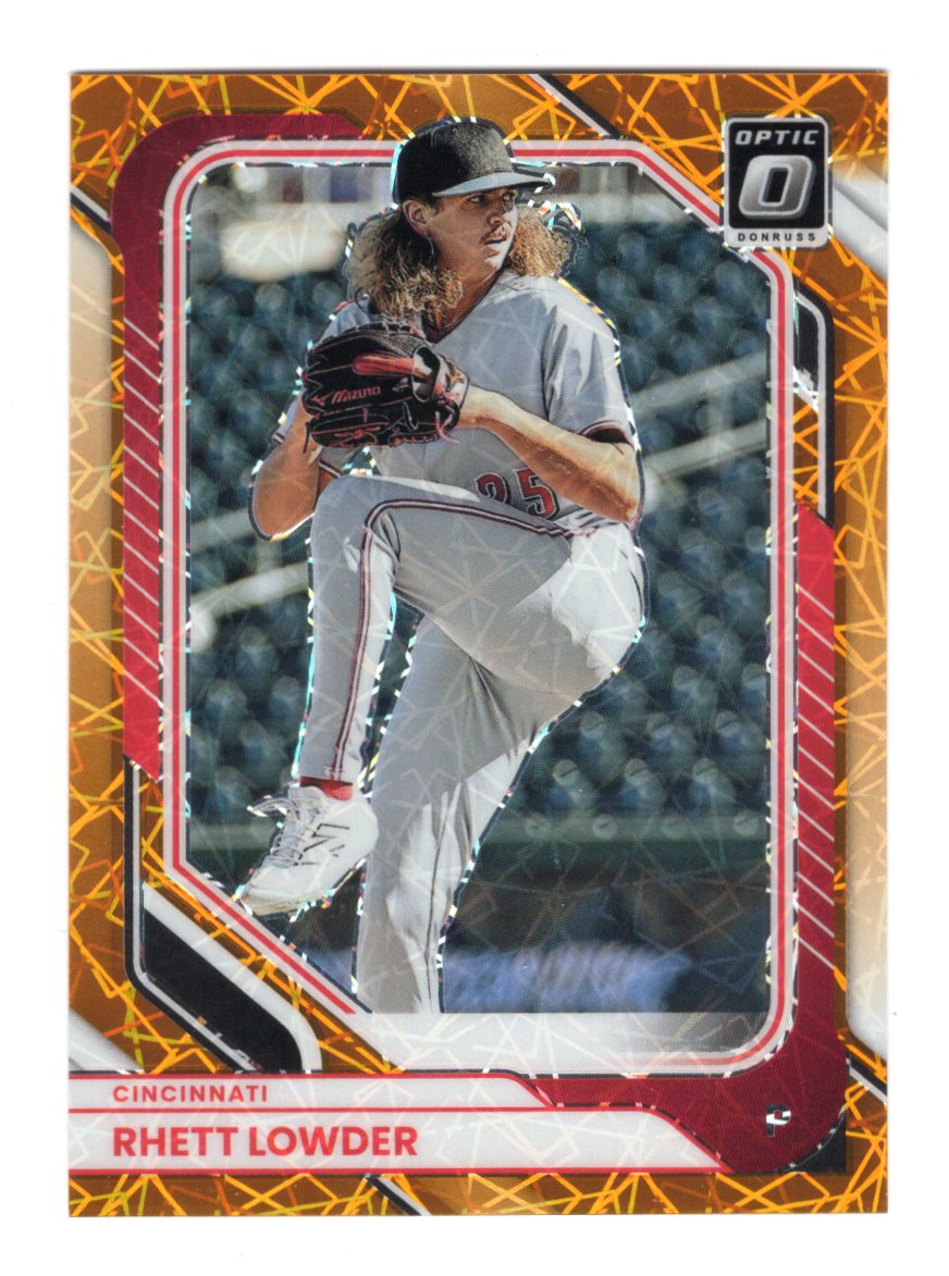 2026 Donruss Rhett Lowder Card Optic Orange Velocity Cincinnati Reds