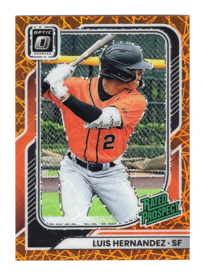 2026 Donruss Luis Hernandez Card Optic Orange Velocity San Francisco Giants