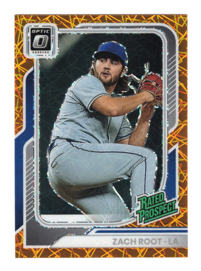 2026 Donruss Zach Root Card Optic Orange Velocity Los Angeles Dodgers