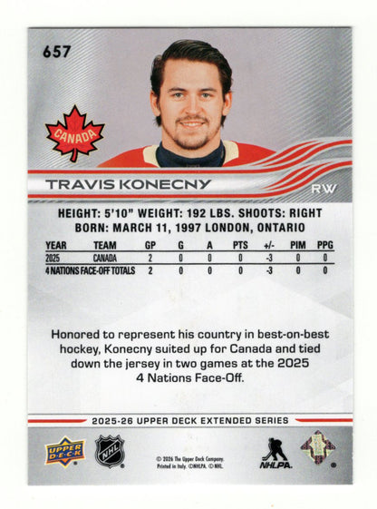 2025-26 Upper Deck Travis Konecny Card Canada