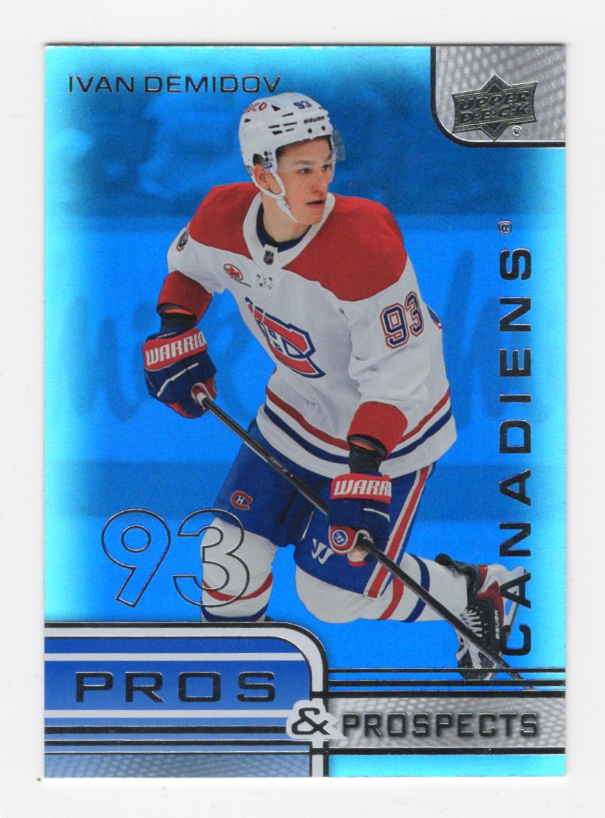 2025-26 Upper Deck Ivan Demidov Card Pros and Prospects Montreal Canadiens