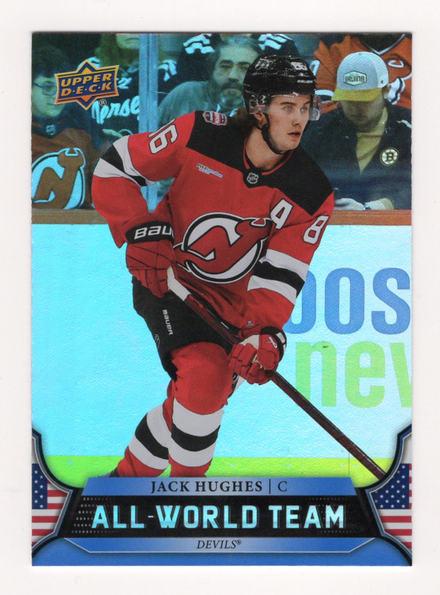 2025-26 Upper Deck Jack Hughes Card All-World Team New Jersey Devils