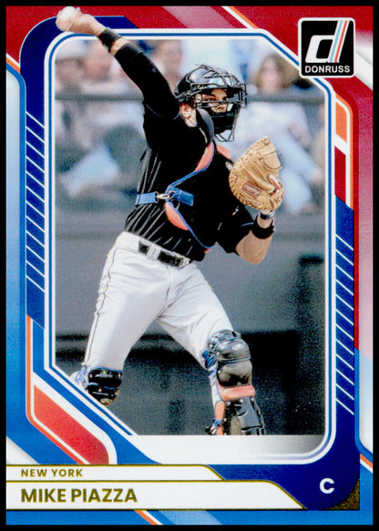 2026 Donruss Mike Piazza Card Red and Blue New York Mets