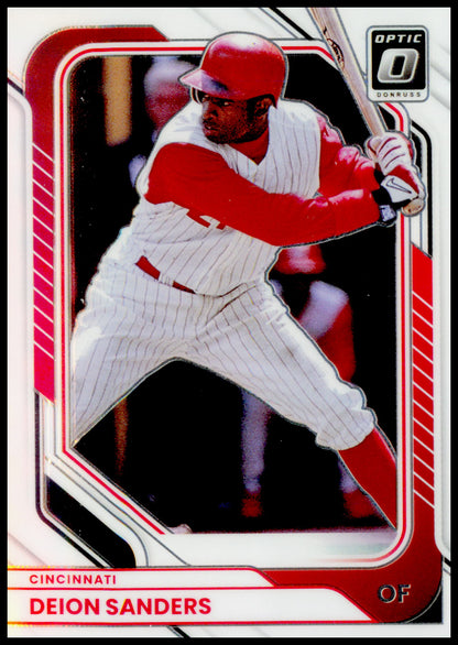 2026 Donruss Deion Sanders Card Optic Cincinnati Reds