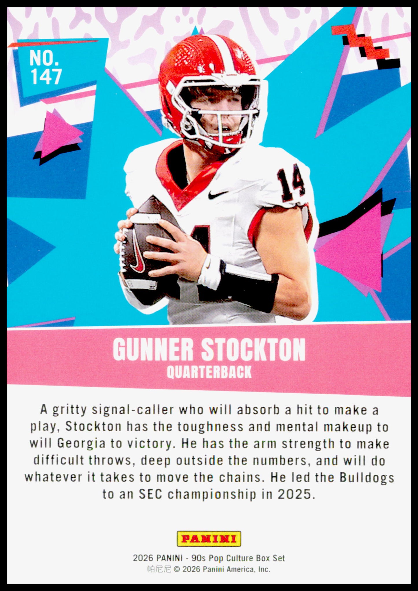 2026 Panini Decades 90s Pop Culture Gunner Stockton Card Georgia Bulldogs