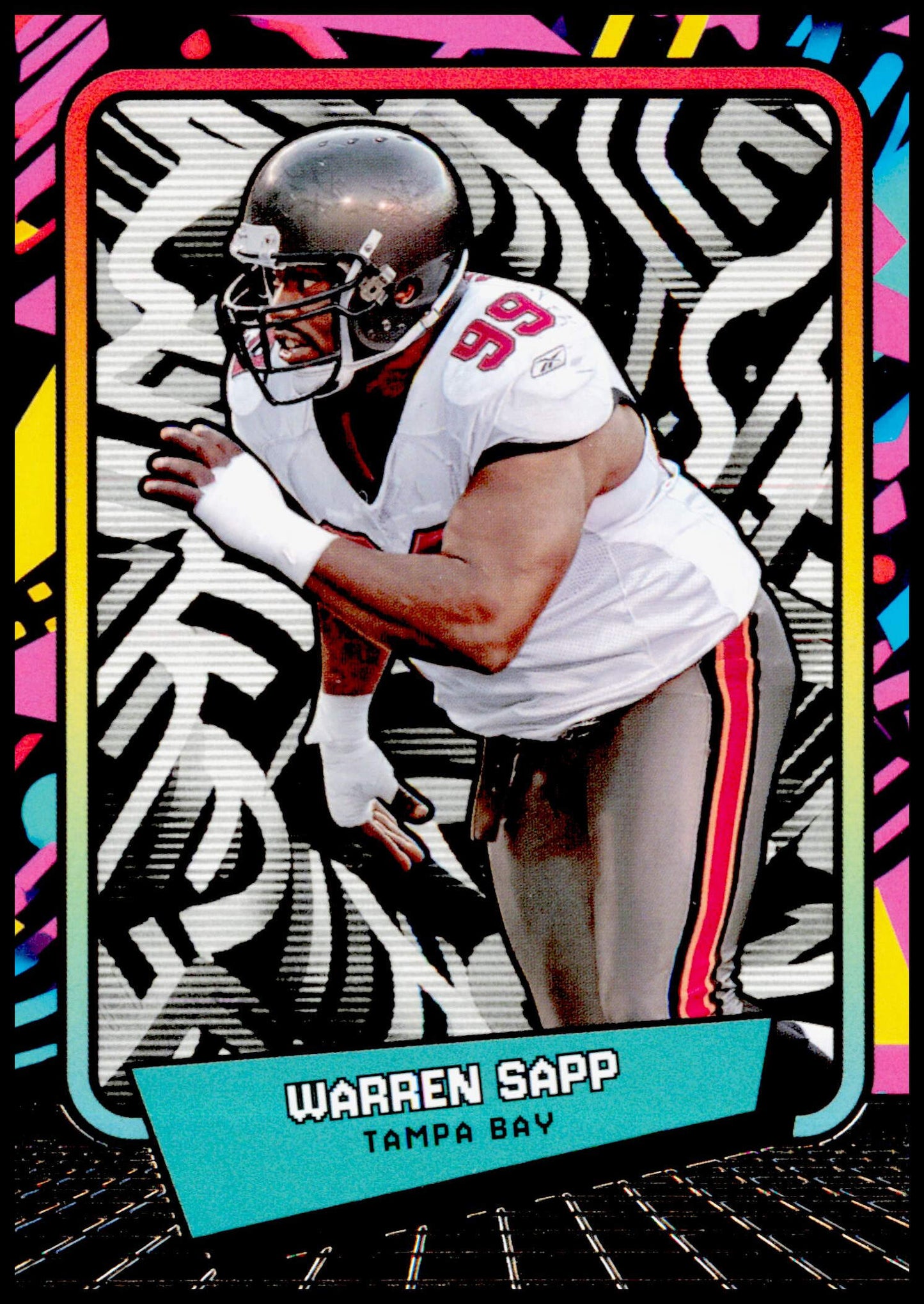 2026 Panini Decades 90s Pop Culture Warren Sapp Card Tampa Bay Buccaneers