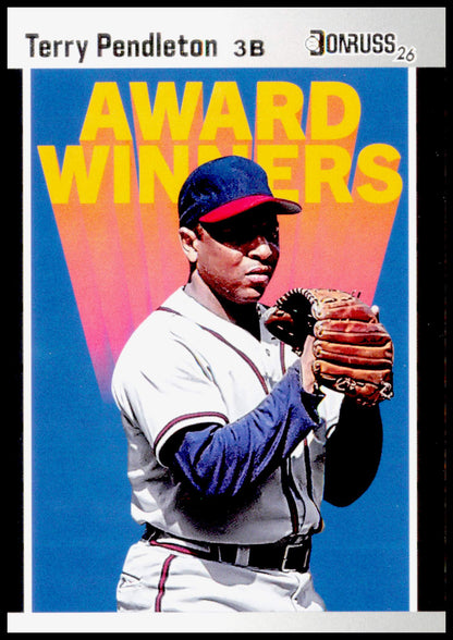2026 Panini Decades 90s Pop Culture Terry Pendleton Award Winners Atlanta Braves