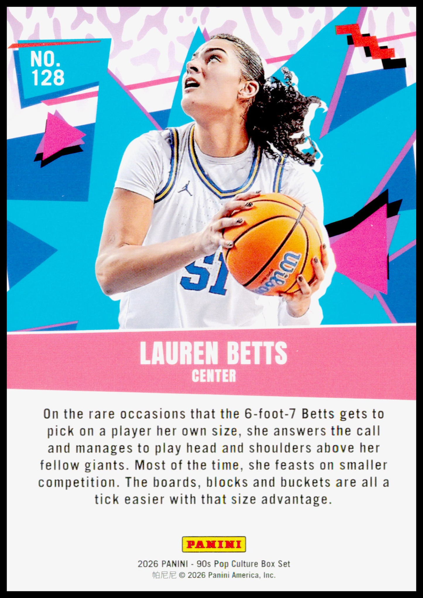 2026 Panini Decades 90s Pop Culture Lauren Betts Card UCLA Bruins