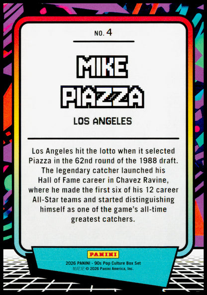 2026 Panini Decades 90s Pop Culture Mike Piazza Card Los Angeles Dodgers