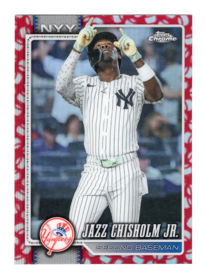 2026 Topps Chrome Jazz Chisholm Jr. Baseball Seams Refractors New York Yankees