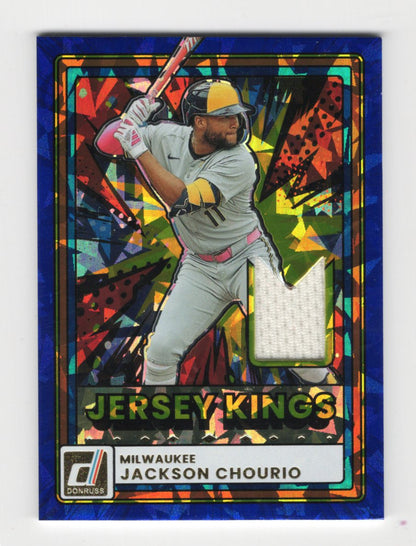 2026 Donruss Jackson Chourio Card Jersey Kings Blue Ice MEM Brewers