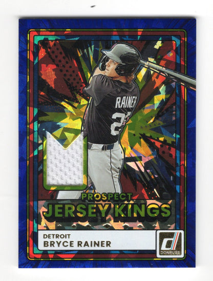2026 Donruss Bryce Rainer Card Prospect Jersey Kings Blue Ice MEM Detroit Tigers
