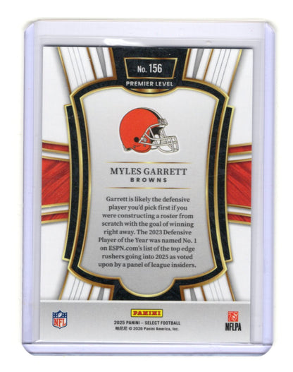 2025 Panini Select Myles Garrett Card Cleveland Browns