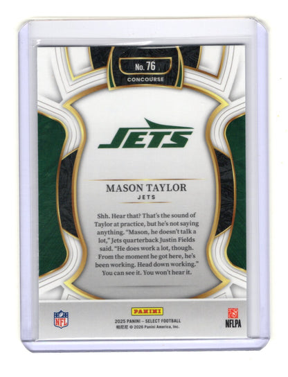 2025 Panini Select Mason Taylor Card RC New York Jets