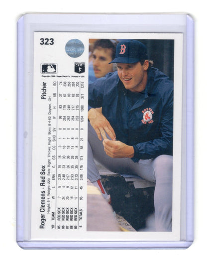 1990 Upper Deck Roger Clemens Card Boston Red Sox