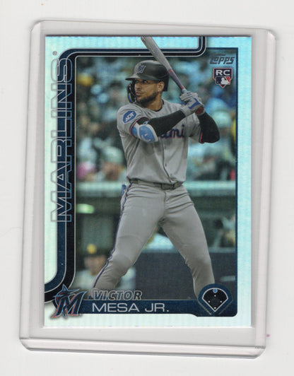 2025 Topps Update Victor Mesa Jr. Card Rainbow Foil RC Miami Marlins