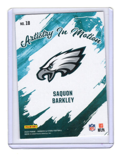 2025 Panini Rookies & Stars Saquon Barkley Card Artistry in Motion  Eagles