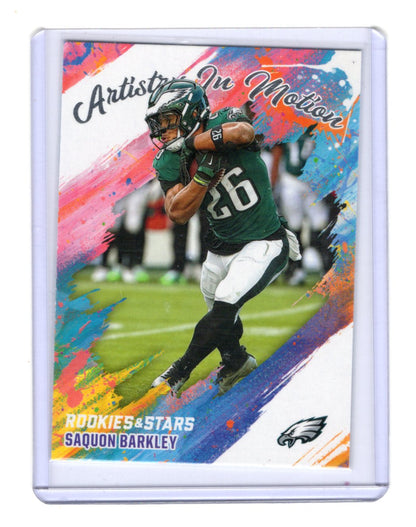 2025 Panini Rookies & Stars Saquon Barkley Card Artistry in Motion  Eagles