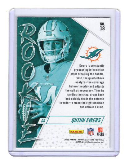 2025 Panini Rookies & Stars Quinn Ewers Card Rookie Exclusive Miami Dolphins