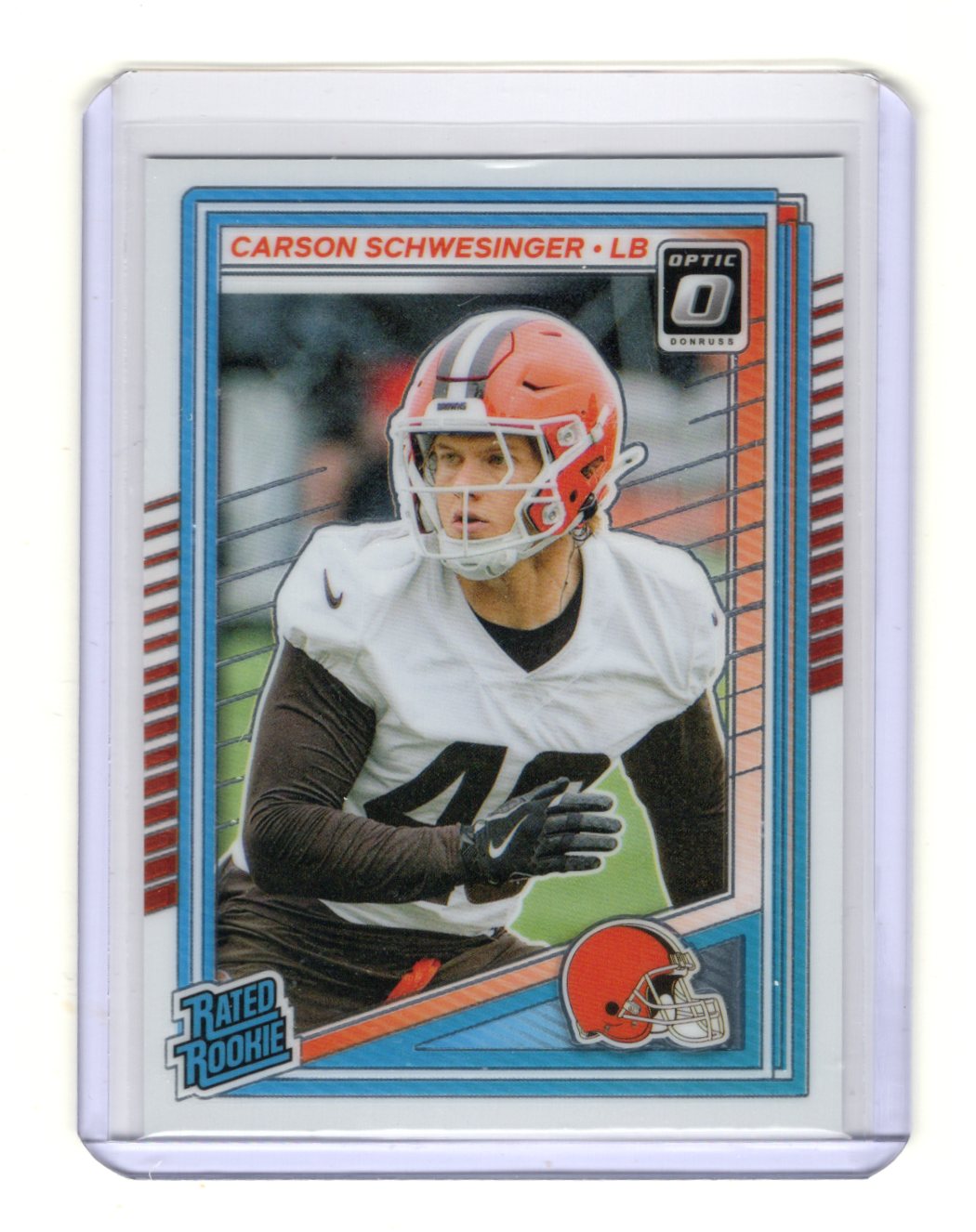 2025 Donruss Optic Carson Schwesinger Card RC Cleveland Browns
