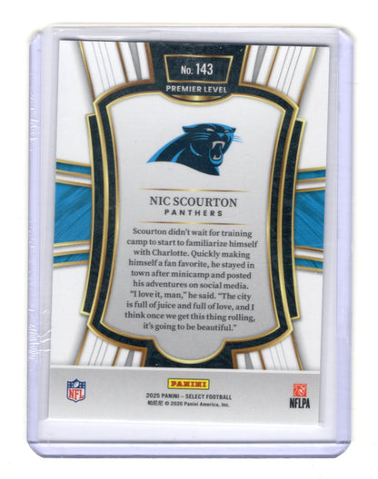 2025 Panini Select Nic Scourton Card Carolina Panthers