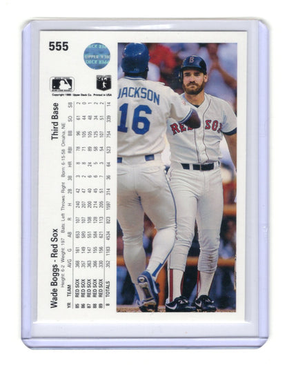 1990 Upper Deck Wade Boggs Card Boston Red Sox
