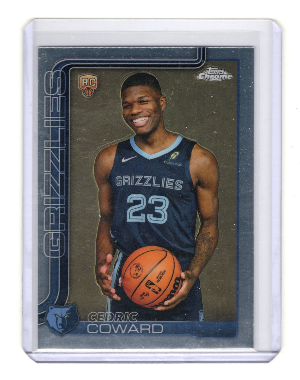 2025-26 Topps Chrome Cedric Coward Card RC Memphis Grizzlies