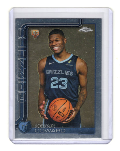 2025-26 Topps Chrome Cedric Coward Card RC Memphis Grizzlies