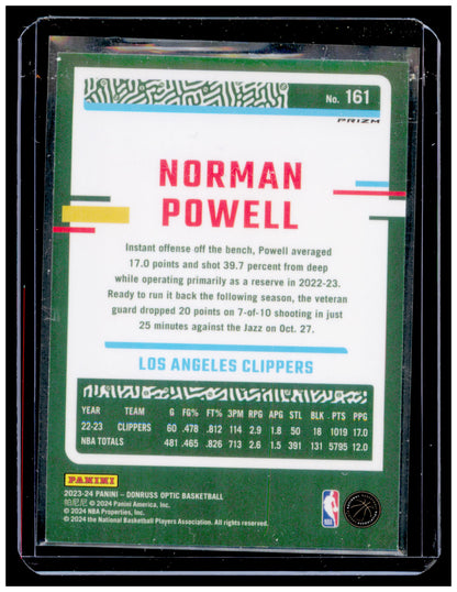 2023-24 Donruss Optic Norman Powell Card Los Angeles Clippers