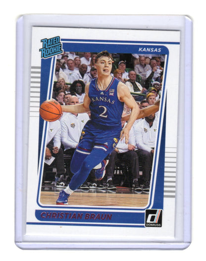2022 Panini Chronicles Christian Braun #6 Donruss Rated Rookie RC Kansas\