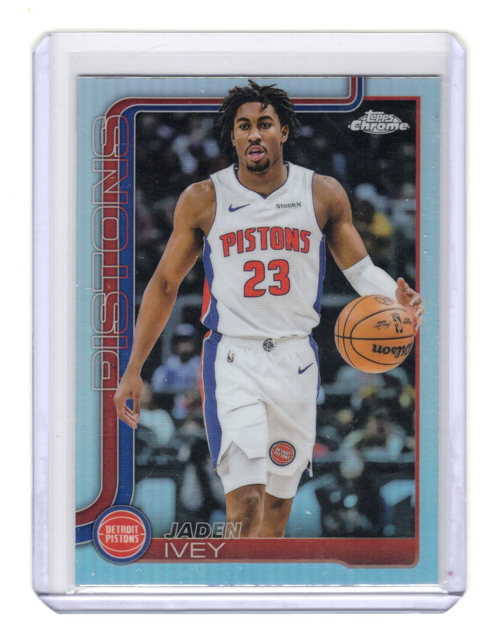 2025-26 Topps Chrome Jaden Ivey Card Refractor Detroit Pistons
