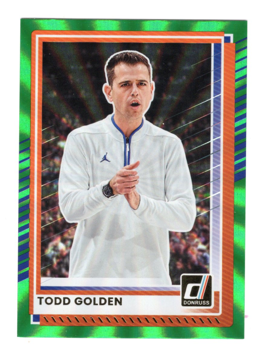 2025-26 Donruss Todd Golden Card Holo Green Laser Florida Gators