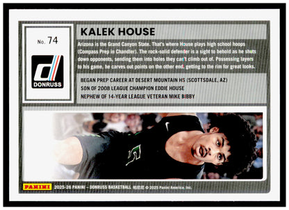 2025-26 Donruss Kalek House Card Holo Green Laser
