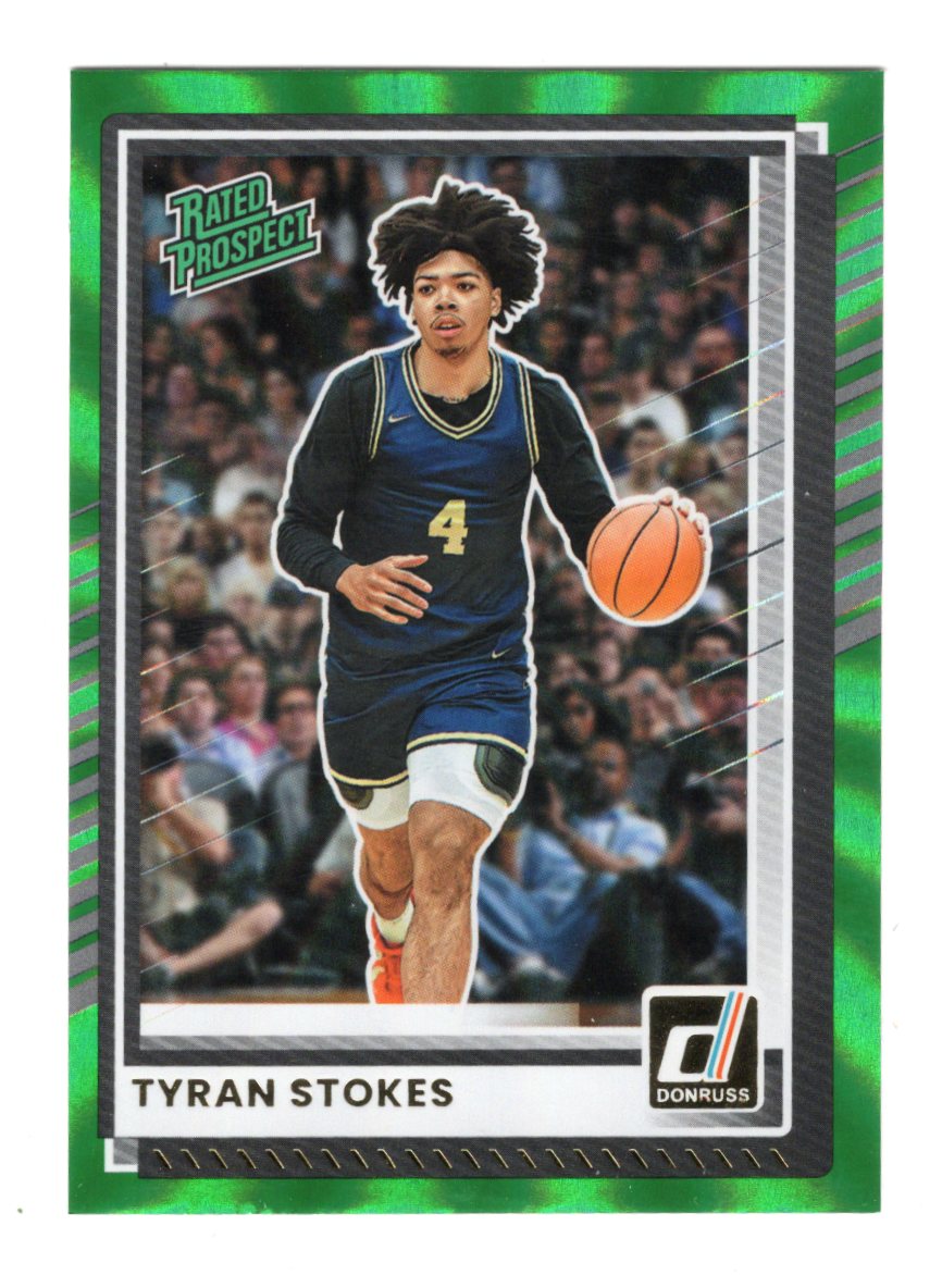 2025-26 Donruss Tyran Stokes Card Holo Green Laser