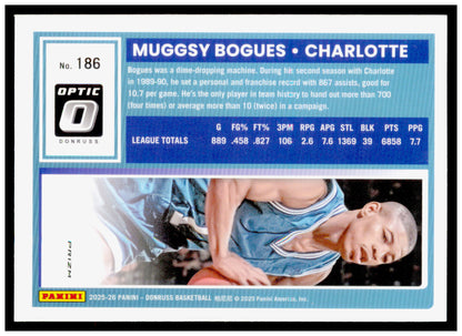 2025-26 Donruss Muggsy Bogues Card Optic Charlotte Hornets