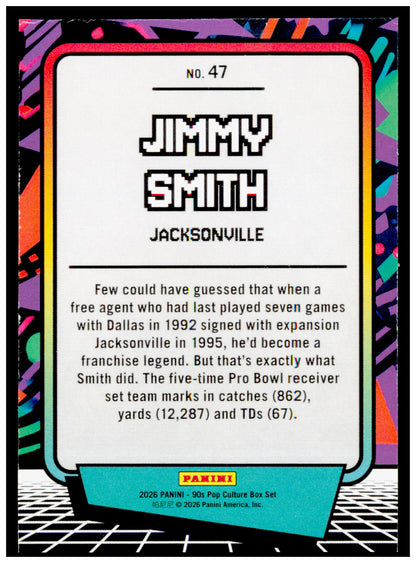 2026 Panini Decades 90s Pop Culture Jimmy Smith Card Jacksonville Jaguars