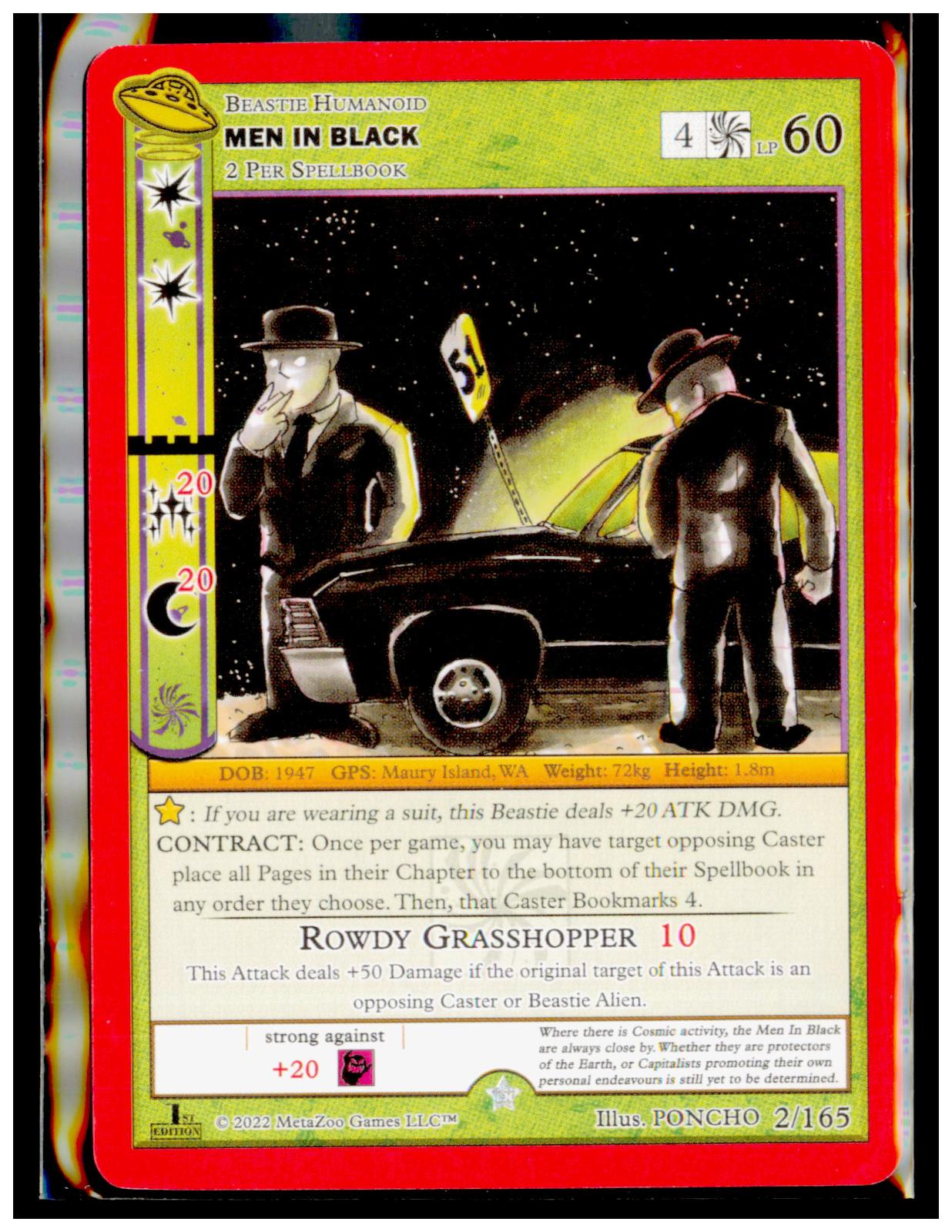 Men In Black 002/165 Gold UFO First Edition MetaZoo Near Mint