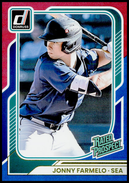 2026 Donruss Jonny Farmelo Card Red and Blue Seattle Mariners