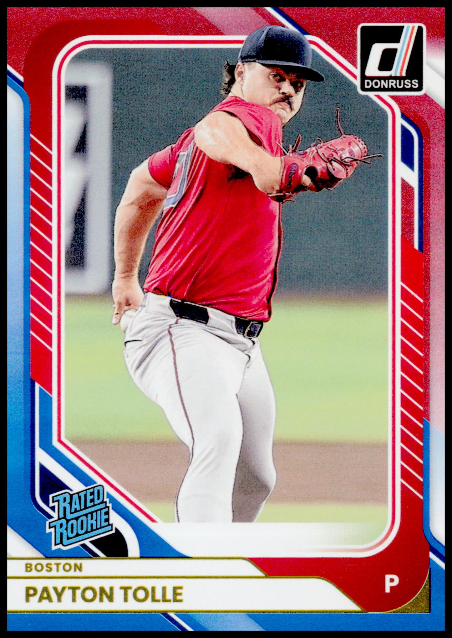 2026 Donruss Payton Tolle Card Red and Blue RC Boston Red Sox