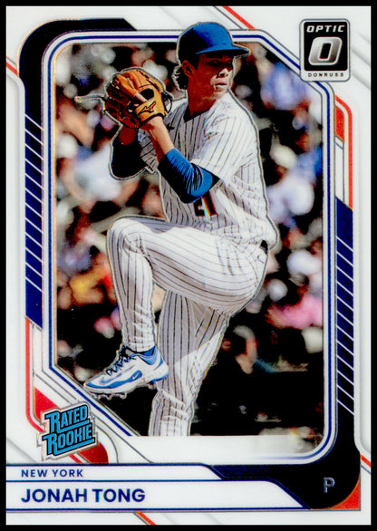 2026 Donruss Jonah Tong Card Optic RC New York Mets