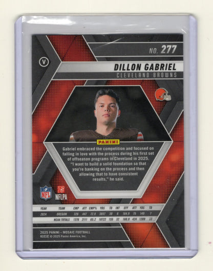 2025 Panini Mosaic Dillon Gabriel Card Mosaic RC Cleveland Browns