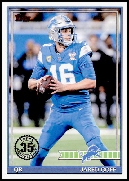 2026 Topps Flagship Jared Goff  1991 Topps Flagship Football Detroit Lions