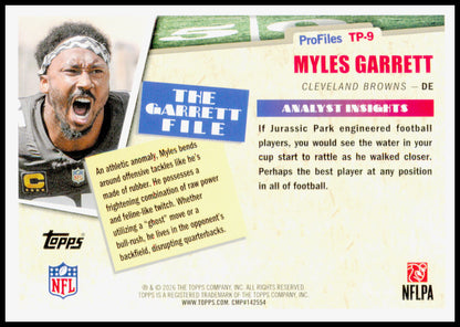 2026 Topps Flagship Myles Garrett Card Topps Flagship Profiles Cleveland Browns