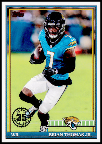 2026 Topps Flagship Brian Thomas Jr.  1991 Topps Flagship Football Jaguars