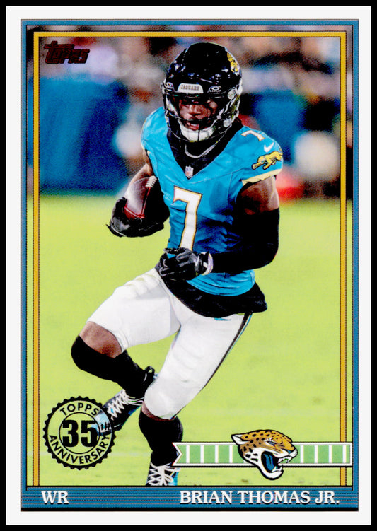2026 Topps Flagship Brian Thomas Jr.  1991 Topps Flagship Football Jaguars