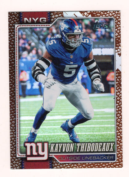 2026 Topps Flagship Football Kayvon Thibodeaux  Football Leather Parallel NYG