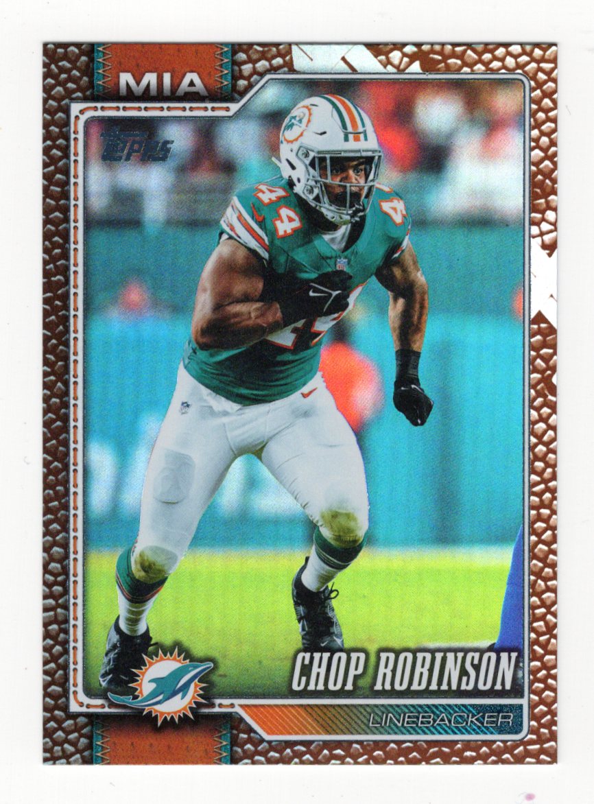 2026 Topps Flagship Football Chop Robinson  Football Leather Parallel Dolphins