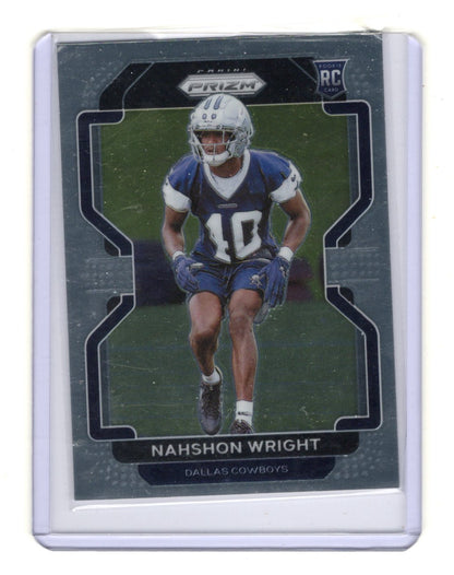 2021 Panini Prizm Nahshon Wright Card Silver RC Dallas Cowboys