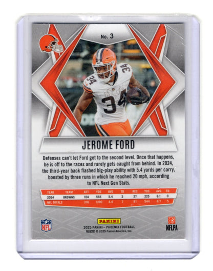 2025 Panini Mosaic Jerome Ford Card Mosaic Cleveland Browns